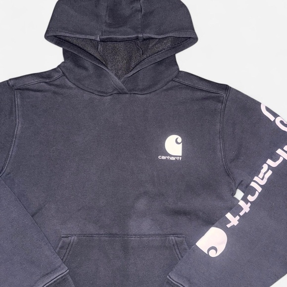 Boys Black Classic Carhartt
Pullover Hoodie Sweater Size Large - Picture 2 of 5